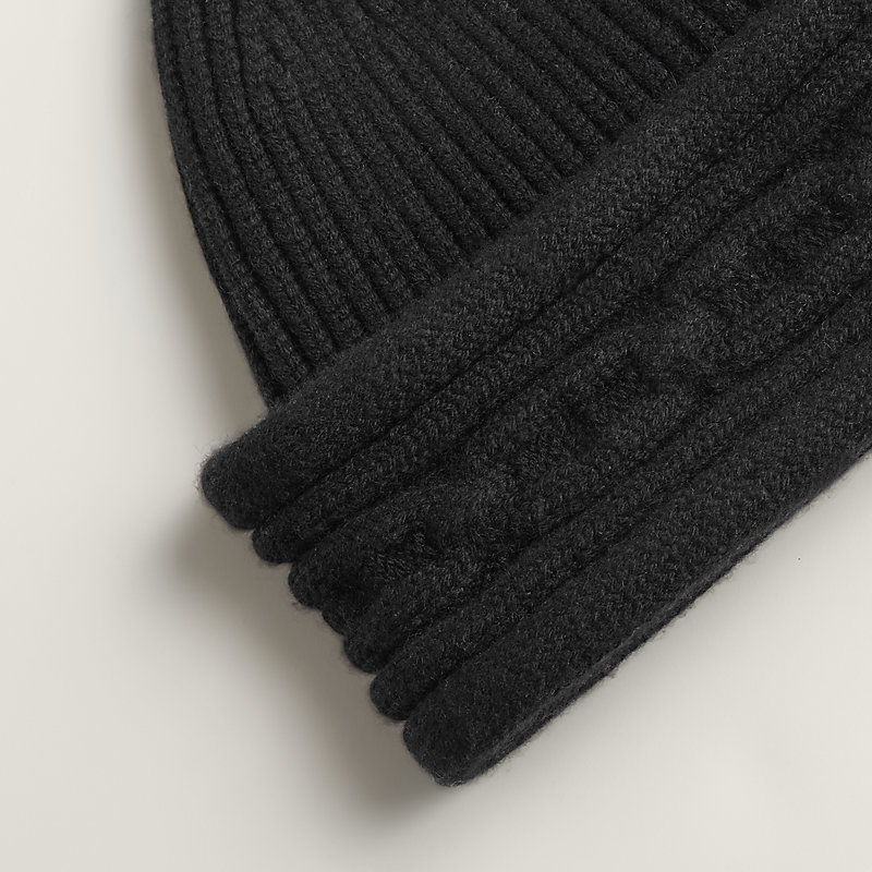 a heavn ☆ dress + ☆ beanie Heaven Twist beanie - Black | Hermès USA